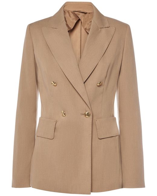 Max Mara Cotton Crepe Double Breasted Jacket