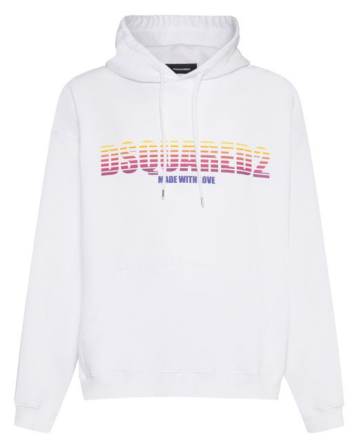 Dsquared2 Logo Cotton Jersey Hoodie