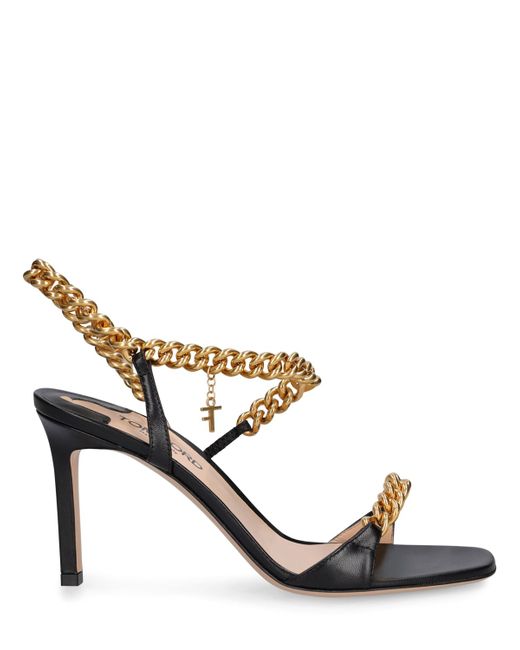 Tom Ford 85mm Zenith Leather Chain Sandals