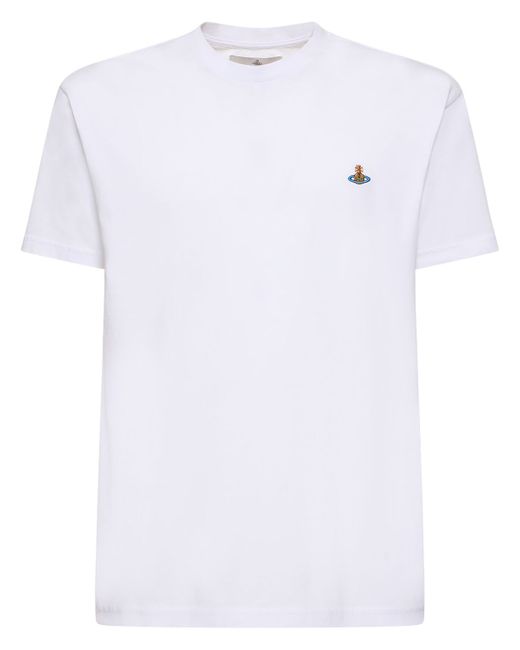 Vivienne Westwood Logo Embroidery Cotton Jersey T-shirt