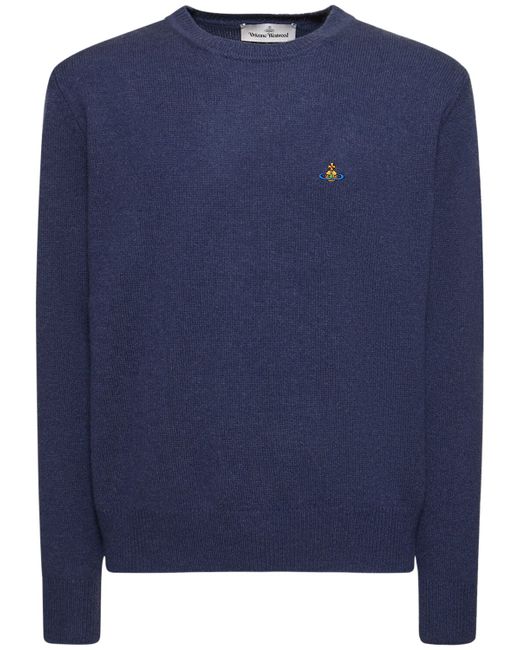 Vivienne Westwood Logo Embroidery Mohair Knit Sweater