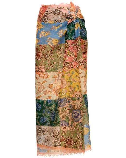 Zimmermann Printed Cotton Pareo Skirt