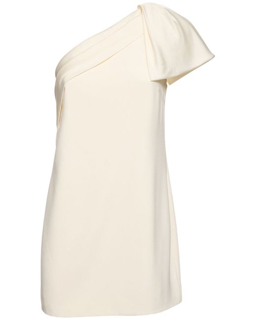 Roland Mouret One-shoulder Satin Crepe Mini Dress