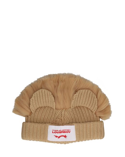 Charles Jeffrey Loverboy Chunky Lion Cotton Beanie