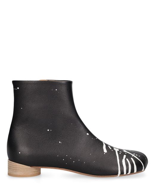 Mm6 Maison Margiela 30mm Leather Ankle Boots