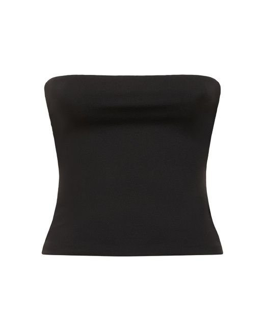 Wardrobe.Nyc Strapless Opaque Stretch Jersey Top