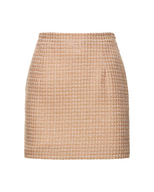 Alessandra Rich Sequined Tweed Mini Skirt