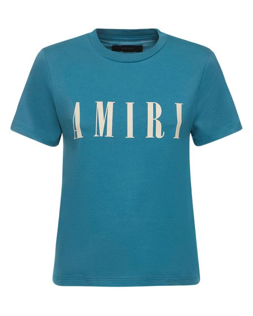 Amiri Logo Printed Cotton Jersey T-shirt