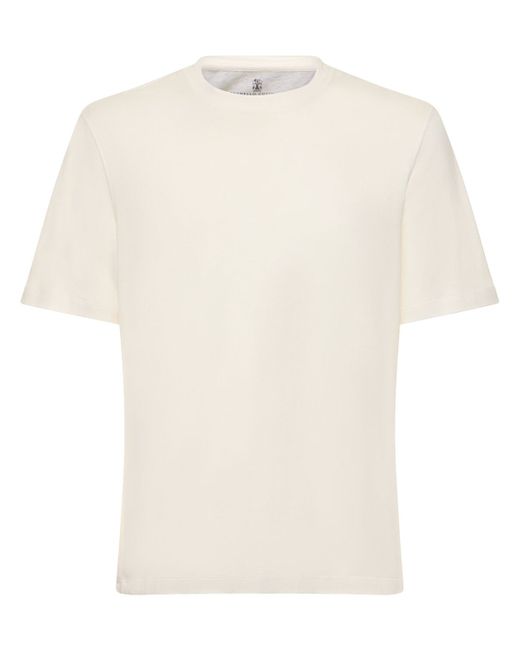 Brunello Cucinelli Cotton Linen Jersey Solid T-shirt