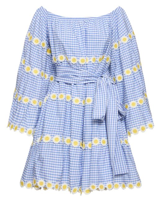 Flora Sardalos Embroidery Cotton Off-the-shoulder Dress