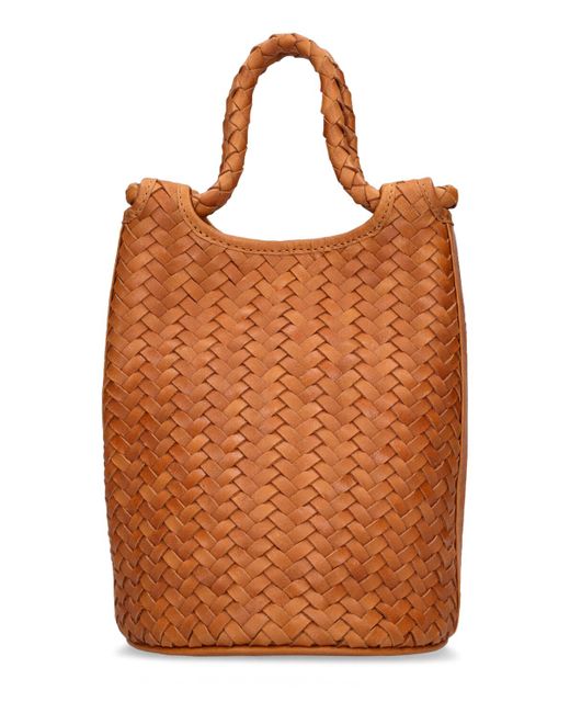 Bembien Lina Woven Leather Top Handle Bag