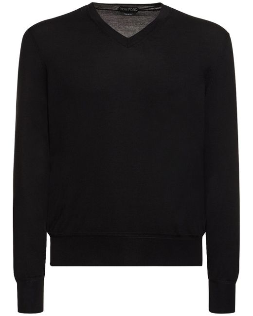 Tom Ford Superfine Cotton V-neck Sweater