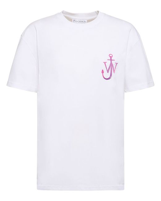 J.W.Anderson Embroidered Logo Jersey T-shirt