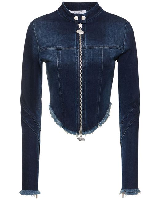 Cannari Concept Tight Cotton Denim Jacket