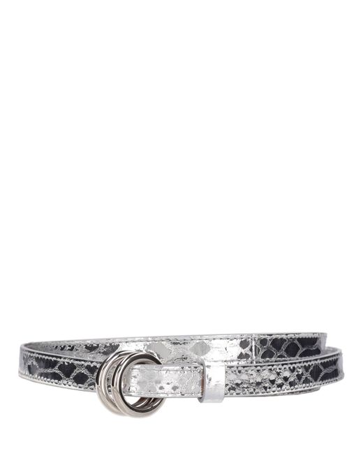 Michael Kors Collection Jeanne Embossed Leather Belt