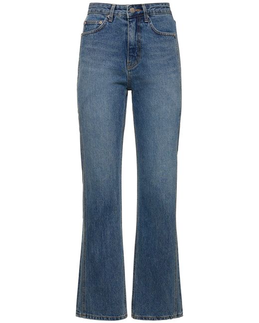 Dunst Linear High Rise Straight Jeans