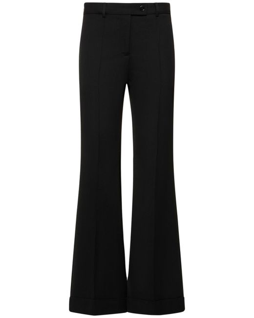 Acne Studios Tailored Wool Blend Crepe Flared Pants