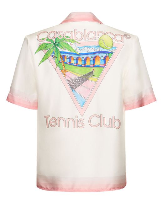 Casablanca Tennis Club Printed Silk Shirt