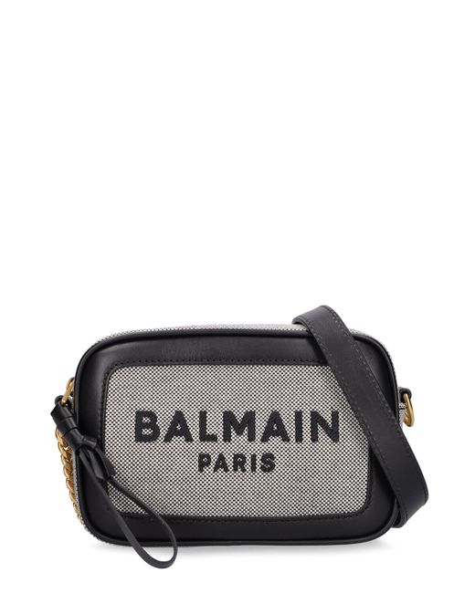 Balmain B-army Logo Canvas Camera Bag