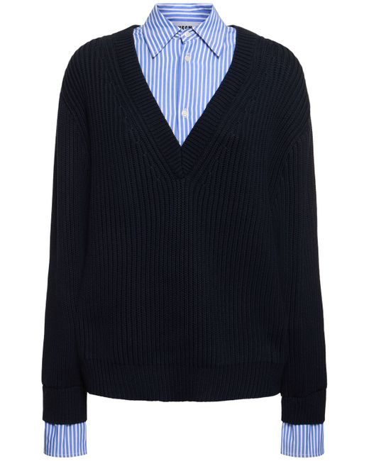 Msgm Cotton V-neck Sweater