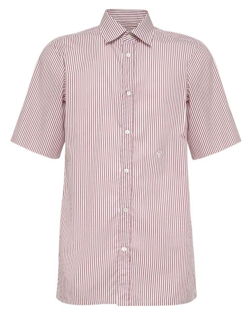Maison Margiela Striped Cotton Short Sleeved Shirt