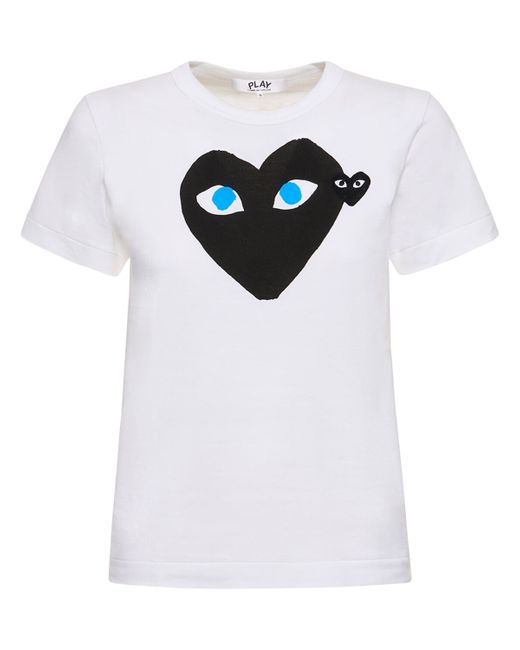 Comme Des Garçons Play Printed Heart Cotton T-shirt