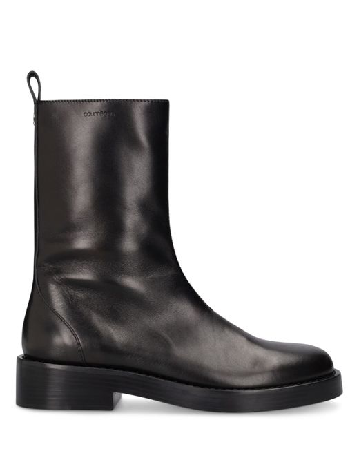 Courrèges Rider Leather Tall Boots
