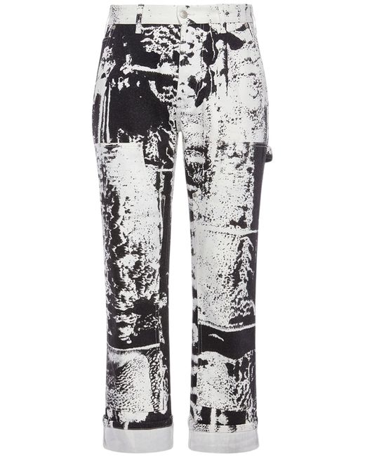 Alexander McQueen Patch Cotton Denim Workwear Jeans