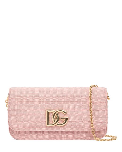 Dolce & Gabbana Raffia Chain Shoulder Bag