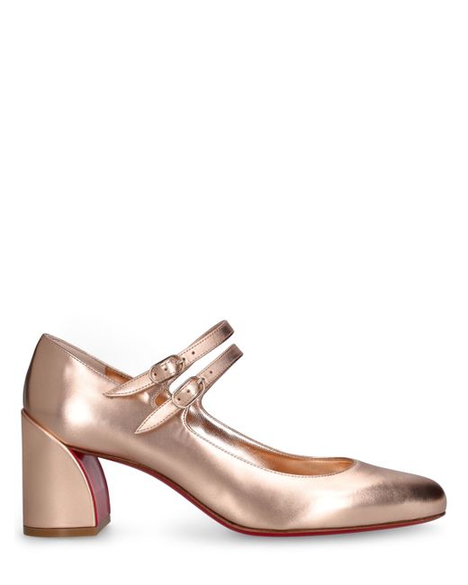 Christian Louboutin 55mm Miss Jane Laminated Leather Pumps