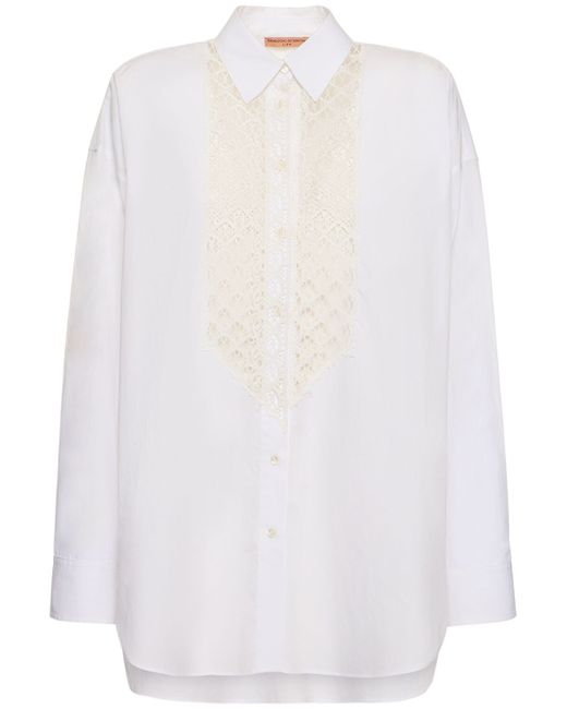 Ermanno Scervino Embroidered Cotton Shirt