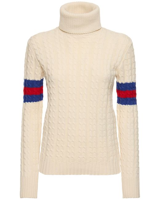 Gucci Wool Cashmere Cable Knit Sweater
