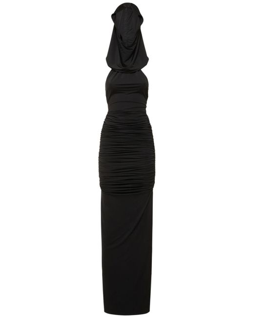 Giuseppe Di Morabito Stretch Jersey Ruched Long Dress