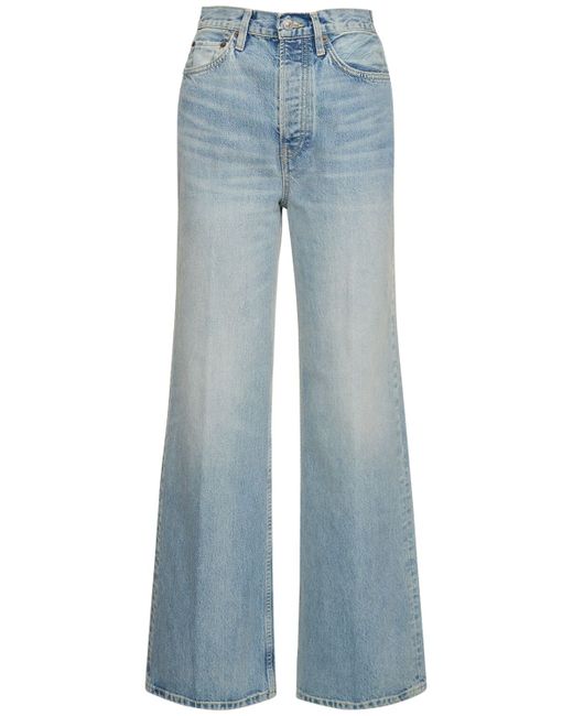 Re/Done 70s High Waisted Cotton Wide Leg Jeans