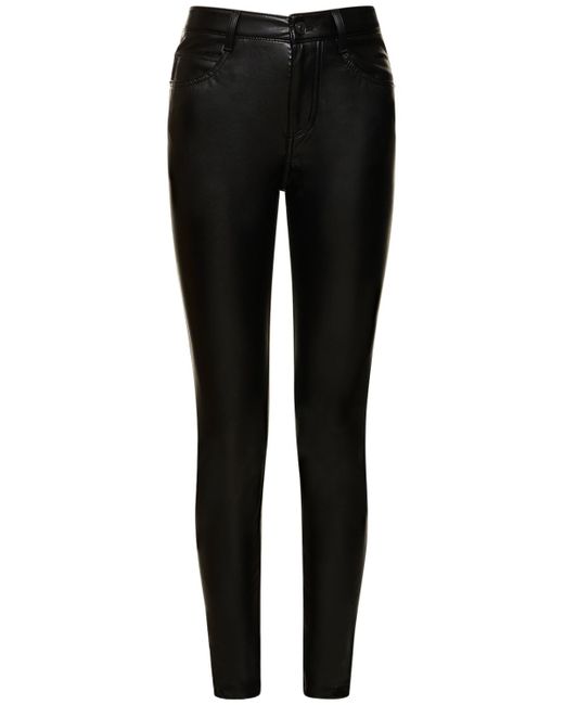 Ermanno Scervino Faux Leather High Rise Straight Pants