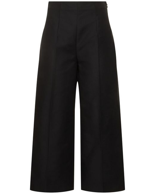 Marni Cotto Cady High Waist Wide Cropped Pants
