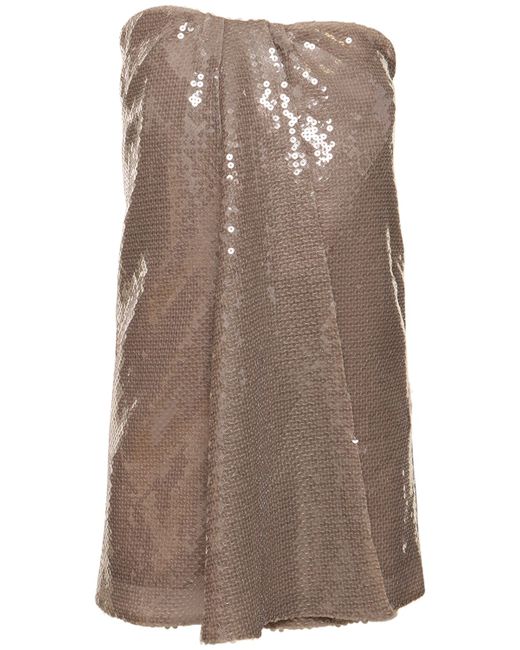 16Arlington Mirai Sequined Strapless Mini Dress