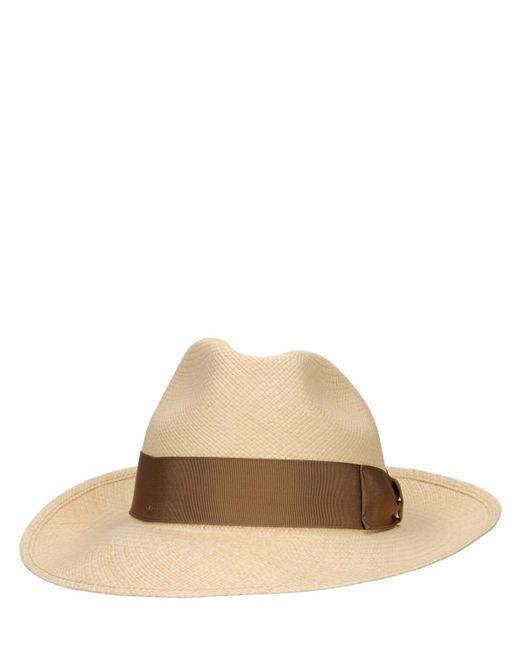 Borsalino Amedeo 7.5cm Brim Straw Panama Hat