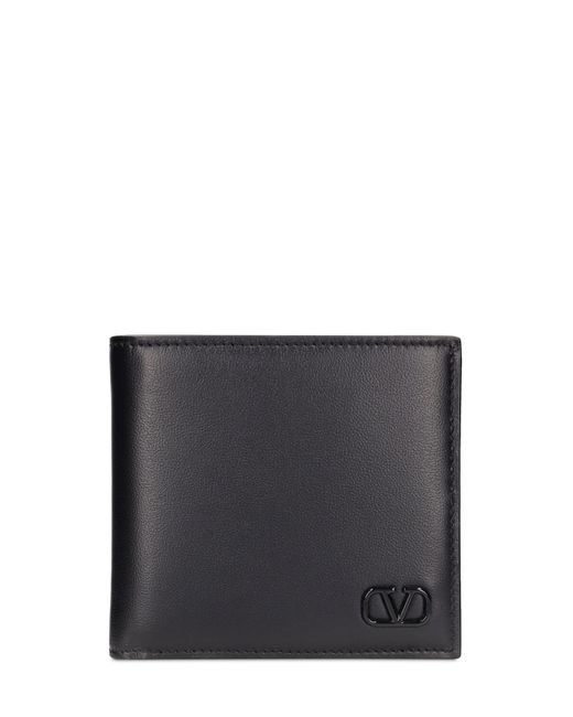 Valentino Garavani V Logo Billfold Leather Wallet