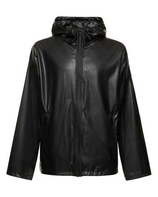 Diesel Oval-d Faux Leather Hooded Jacket