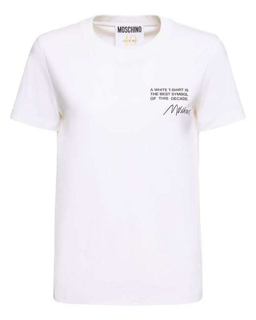 Moschino Cotton Jersey Printed Logo T-shirt