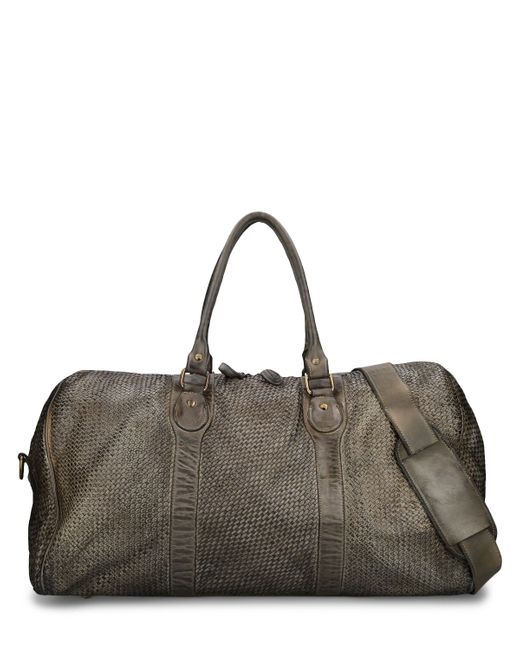 Giorgio Brato Woven Leather Duffle Bag