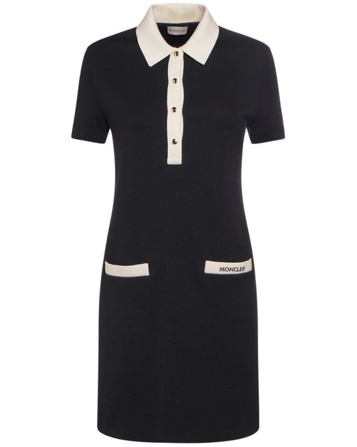 Moncler Cotton Blend Polo Shirt Dress