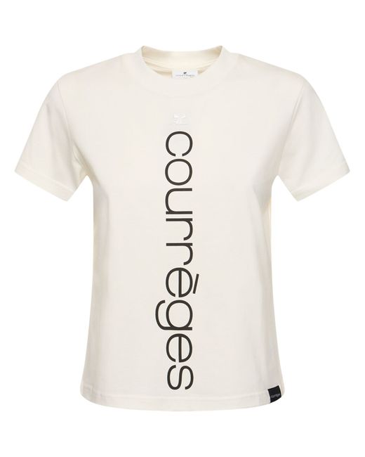 Courrèges Logo Cotton Jersey T-shirt