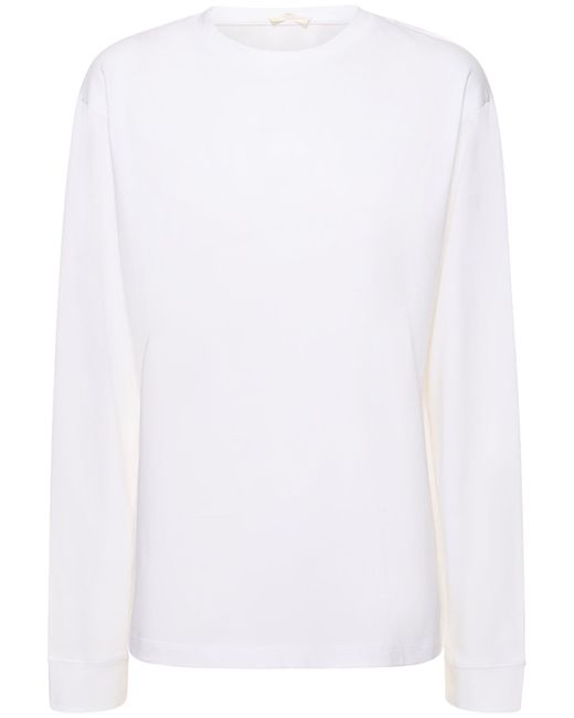 The Row Ciles Long Sleeve Cotton Jersey T-shirt