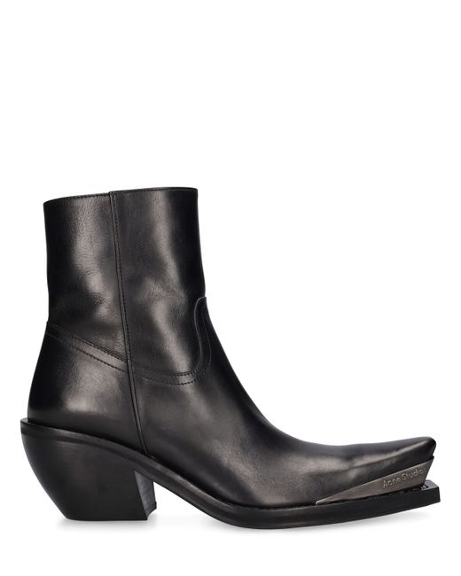 Acne Studios 70mm Leather Ankle Boots