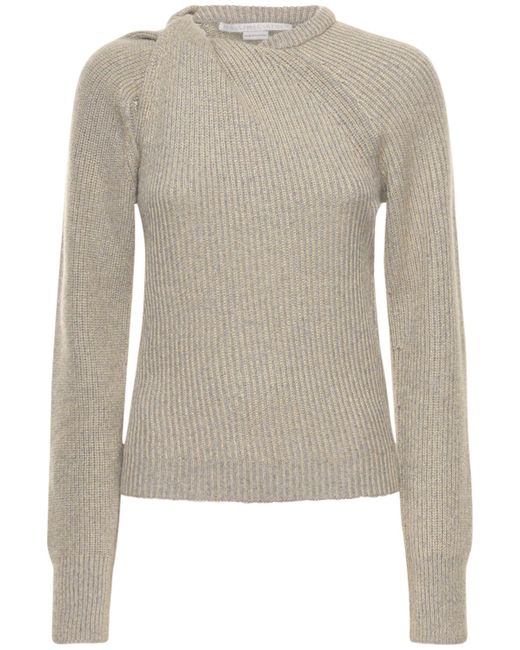 Stella McCartney Twisted Cashmere Rib Knit Sweater