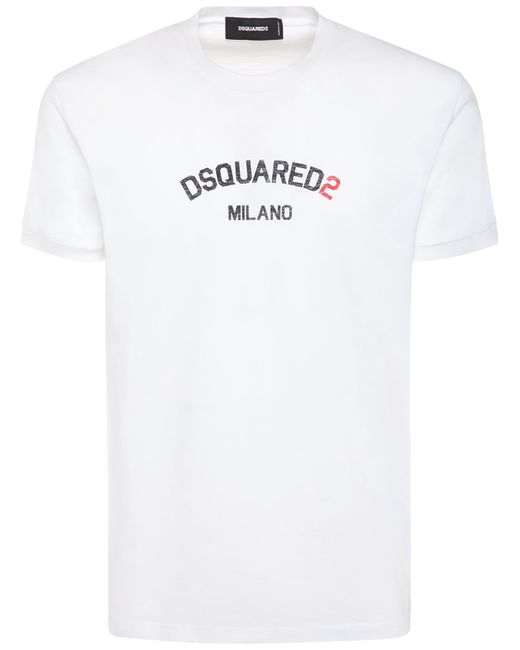 Dsquared2 Japanese Cotton Jersey T-shirt W/logo
