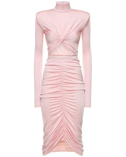 The Andamane Kim Stretch Jersey Cutout Midi Dress