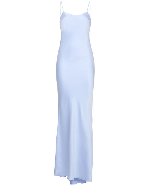 The Andamane Ninfea Tech Crepe Satin Maxi Slip Dress